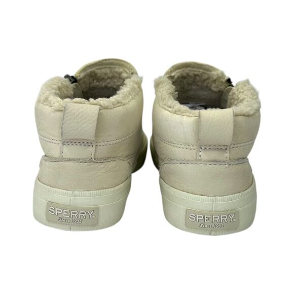 Sperry Women's Crest Side Zip Cozy Sneaker Boot Size 6.5 Ivory Suede STS87905 - Picture 7 of 12